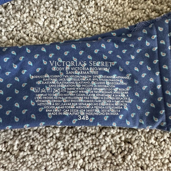 Victorias Secret Body By Victoria No Wire Bra 34B - Picture 6 of 6